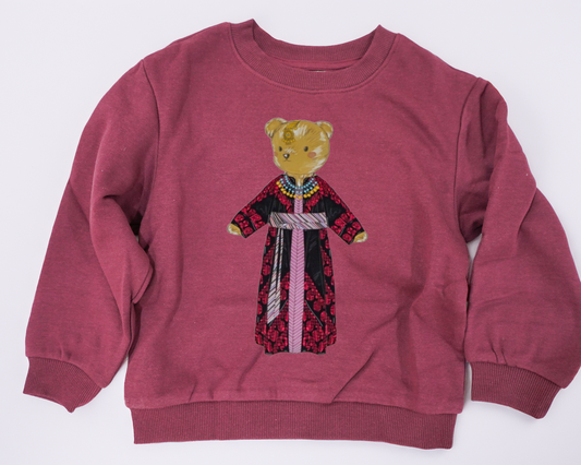 Kids Burgundy Syrian Thobe Crewneck