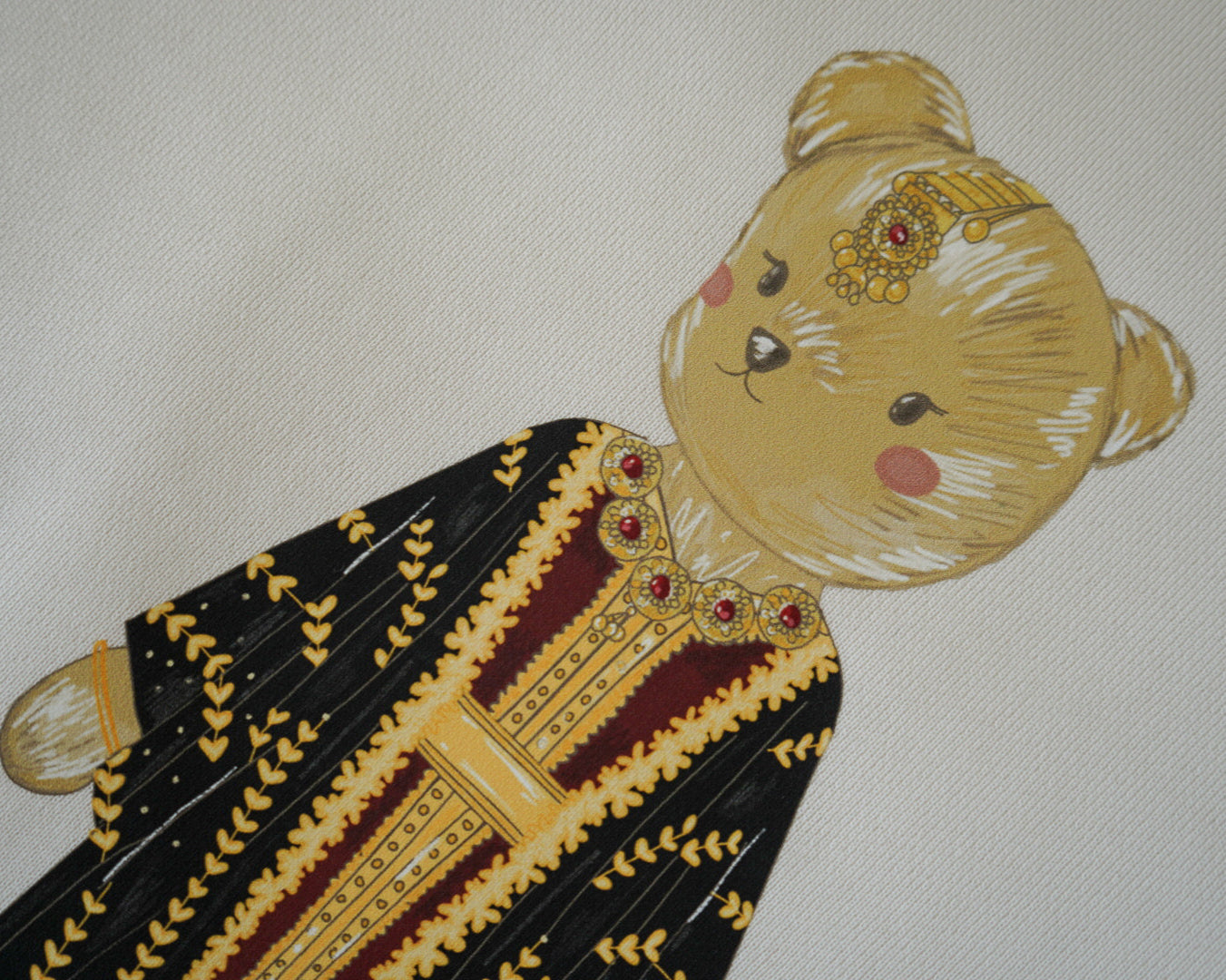 Cream Iraqi Hashmi Dress Crewneck