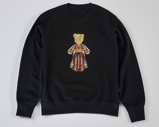 Black Palestinian Thobe Crewneck