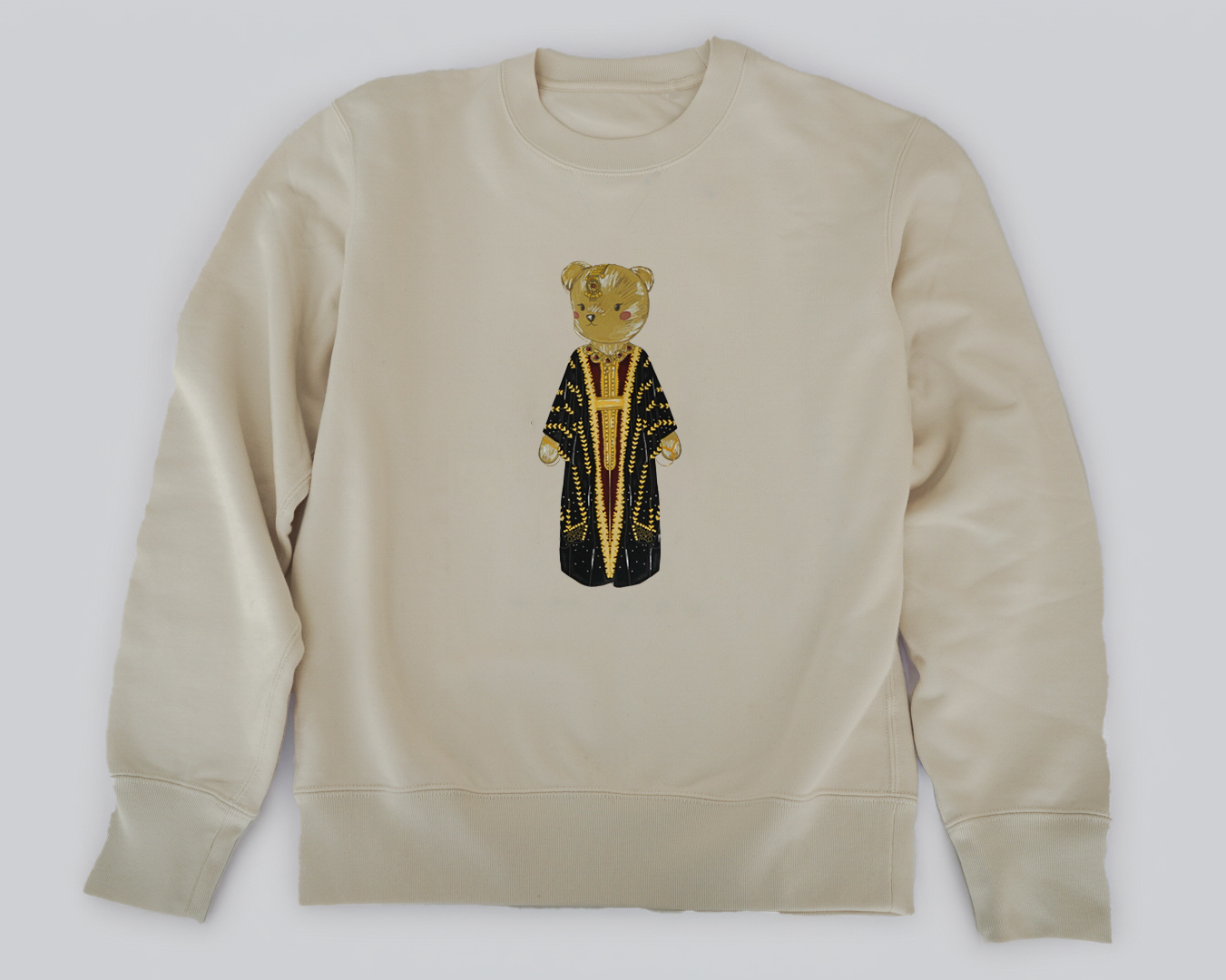 Cream Iraqi Hashmi Dress Crewneck